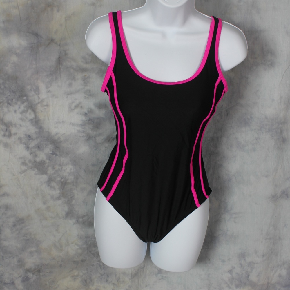 NWT Catalina black/fuschia one-piece swimsuit